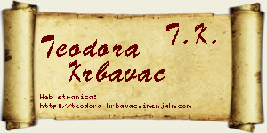 Teodora Krbavac vizit kartica